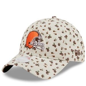 Women's New Era Cream Cleveland Browns Floral 9TWENTY Adjustable Hat